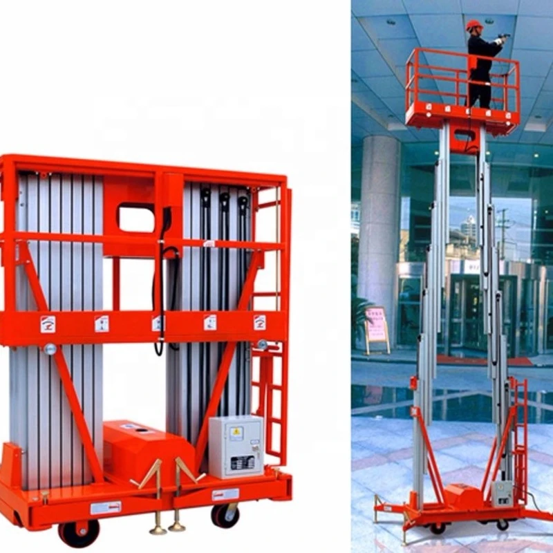 Hot Sale Telescopic Ladder 10m Aluminum Hydraulic One Man Lift Platform Aerial Platform Hydraulic Goods Lift Manual Mast Lift