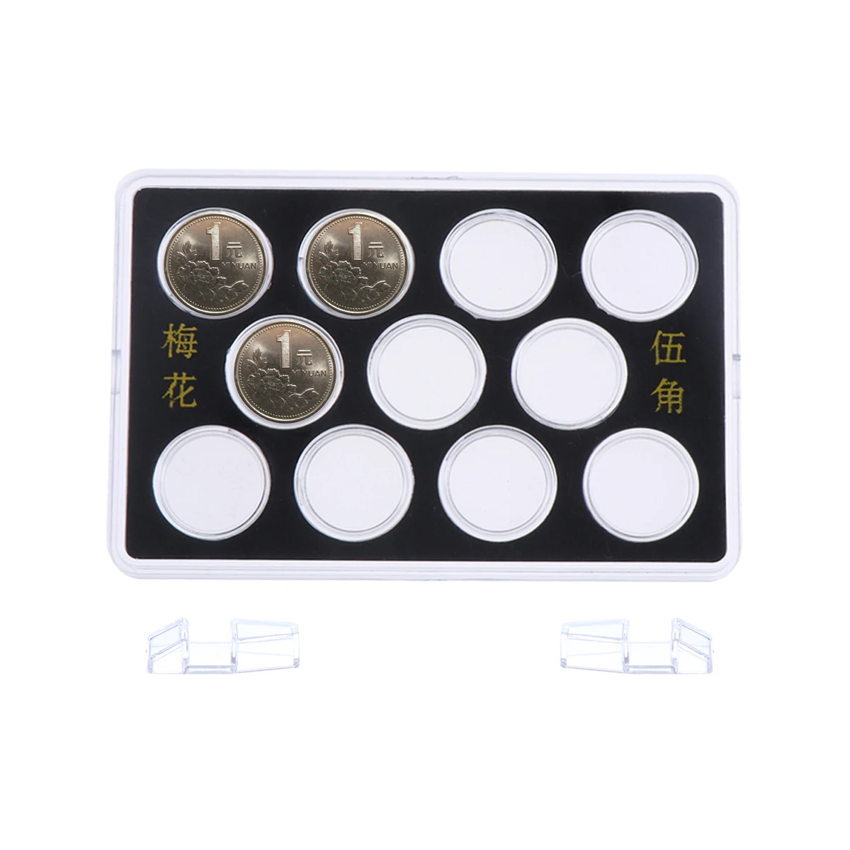 Coin Display Box Storage Case ganizer Dust Proof Oxidation Resistant Coin Collection Supplies Plastic Material