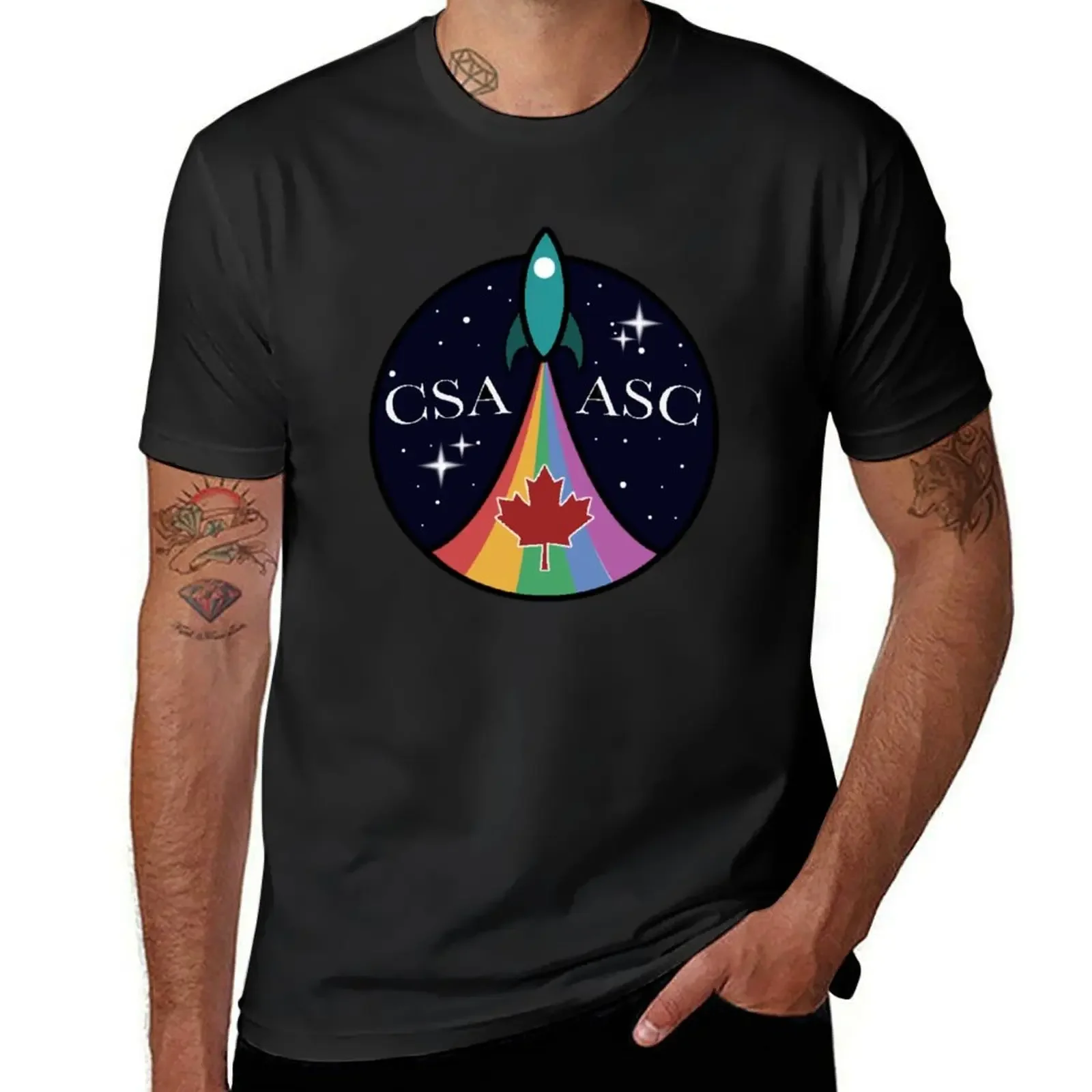 

Canadian Space Agency Retro Logo T-Shirt oversized anime figures street wear mens designer clothes