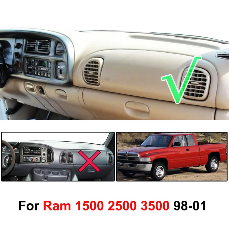 Dashboard Cover Dashmat Dash Mat Dash For Dodge Ram 1500 2500 3500 1998 1999 2000 2001 Board Cover Pad Sun Shade Carpet