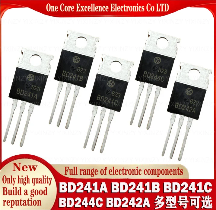 10PCS BD241A BD241B BD241C BD244C BD242A TO220 MOSFET FET Diode Triode Integrated IC