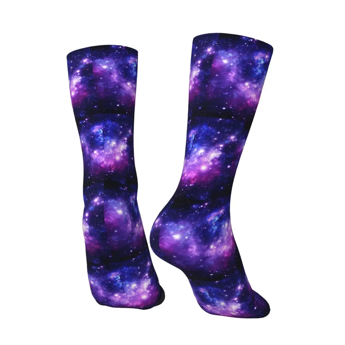 Calcetines de nebulosa galaxia azul púrpura para todas las estaciones, calcetines de tripulación Harajuku, medias de Hip Hop para hombres y mujeres, regalos de navidad