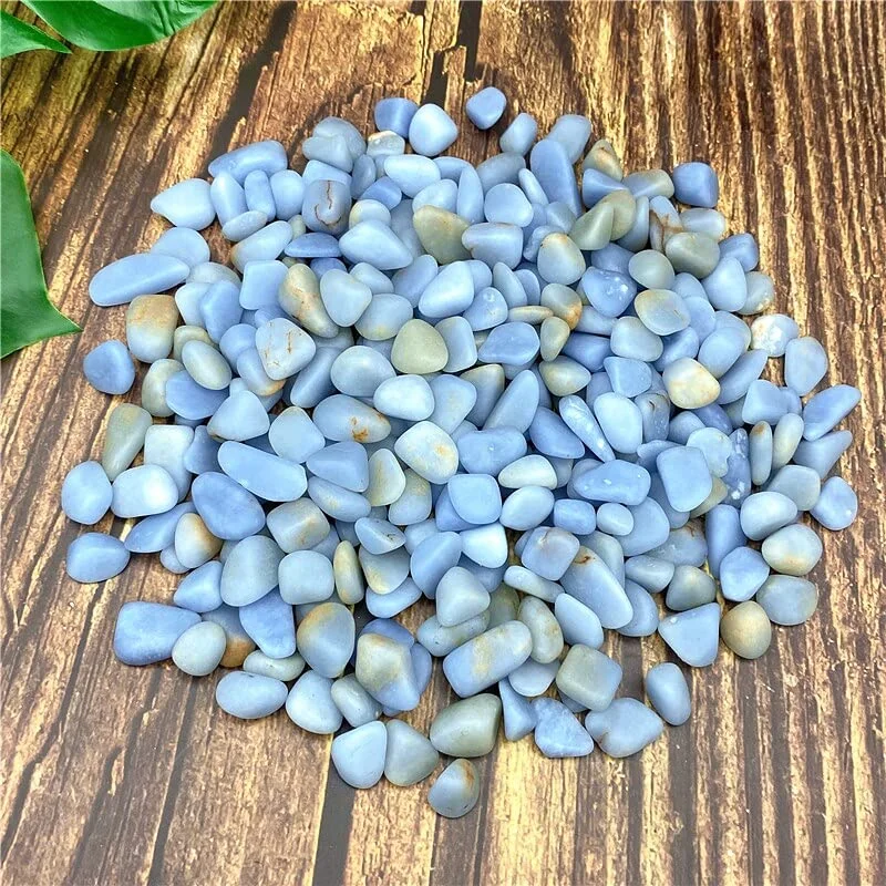 3-12mm Angelite Chips,  Angelite Tumbled Chips, Natural Semi Tumbled Angelite Gemstone Chips, Crushed Mini Crystals, Undrilled