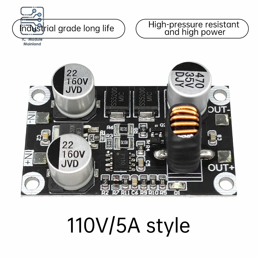 DC-DC High Power Buck Power Module Converter Input 10-110V Fixed to 5V 9V 12V 24V Output Converter Non-Isolated Regulator