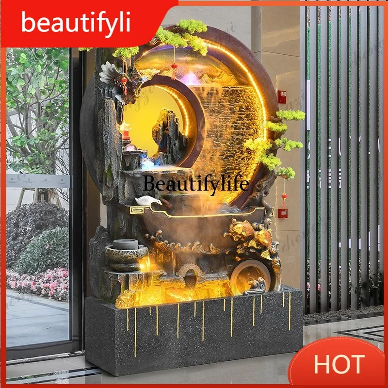 A139 Water curtain wall, running water screen, partition, rockery, fountain, landscape, courtyard, lucky landing