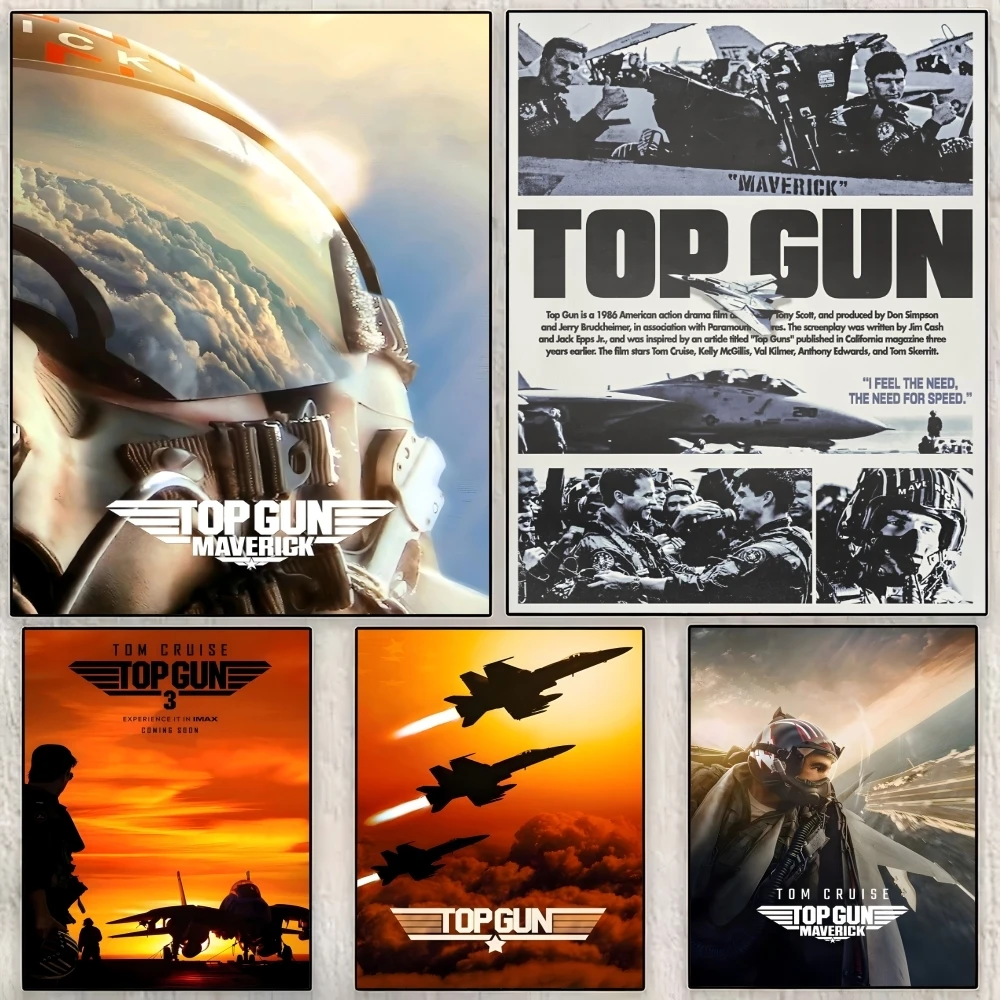 1PC Classic movie T-Top Gun Cool Painting Calligraphy Canvas HD Poster Wall Art interior Hallway Home Decoration Holiday Gifts