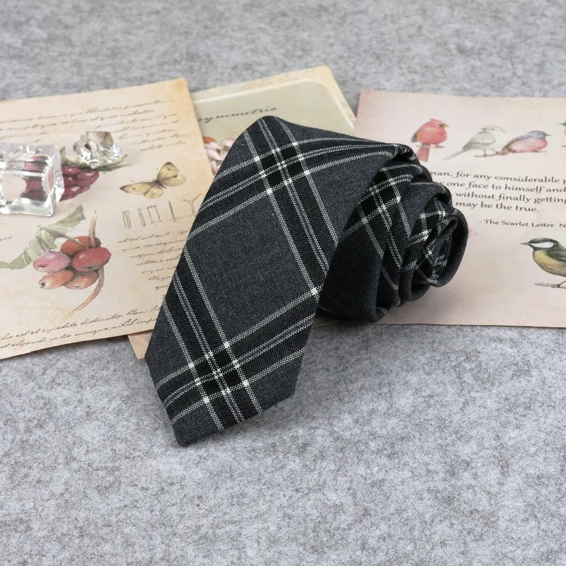 Mode Baumwolle Krawatten Für Männer Frauen Casual Plaid Krawatte Für Schule Jungen Mädchen Anzüge Krawatte Schlanke Hochzeit Krawatte gravatas 6cm – Detail 7