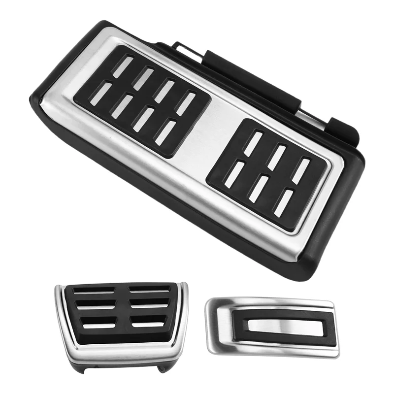 

X39A-Для Golf MK7 AT 1997-2019 LHD RHD Противоскользящая резиновая педаль тормоза и акселератора из нержавеющей стали Спортивная эстетика