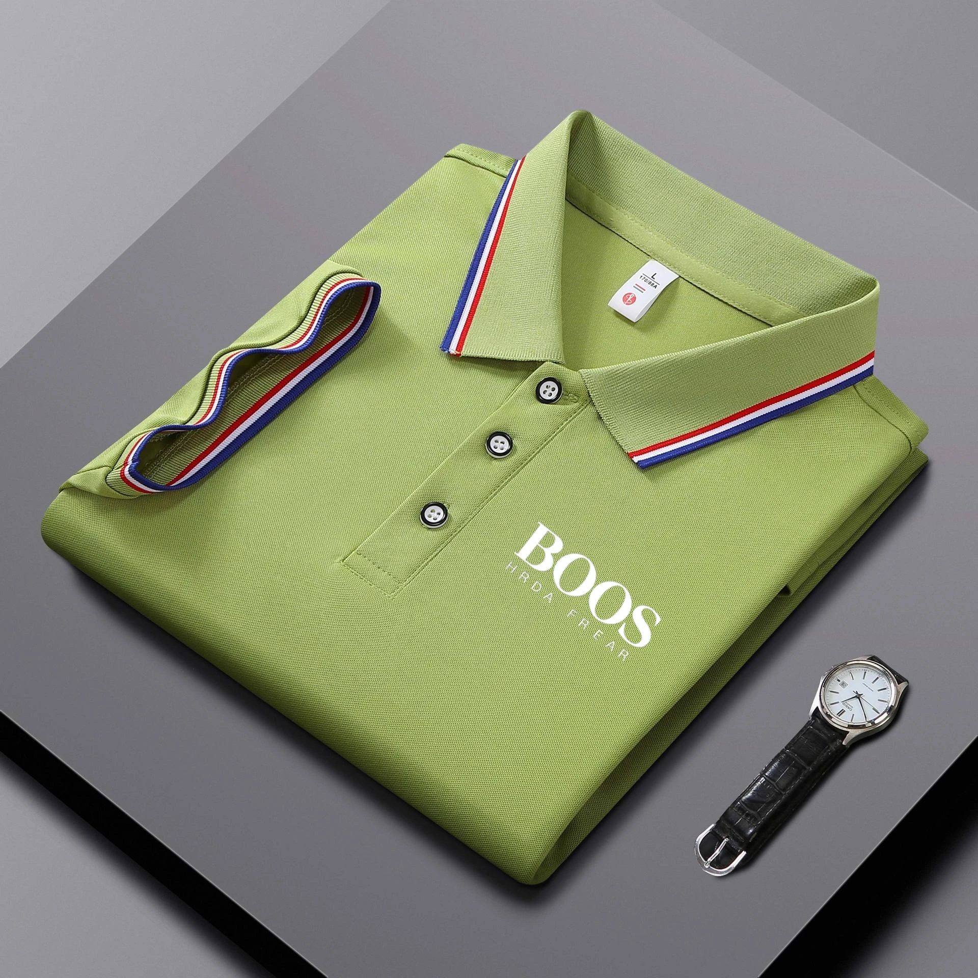 Embroidered New Men's Casual Short Sleeved Polo Shirt for Summer Fashion, Comfort, and Versatile Top image 6