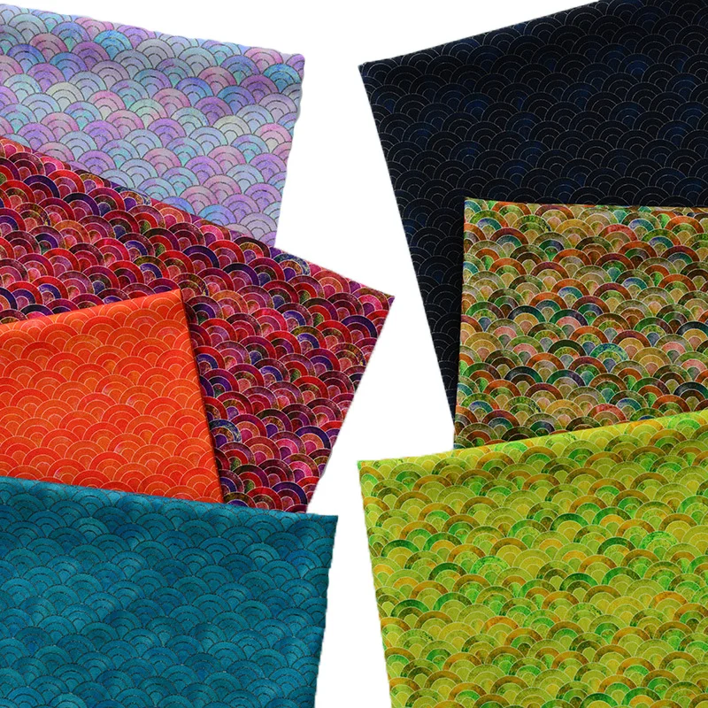 

Ткани Хлопок DIY Одежда Одежда ручной работы Летние ткани Имитация горячего тиснения Хлопок Водная волна Градиент Одежда Ткани