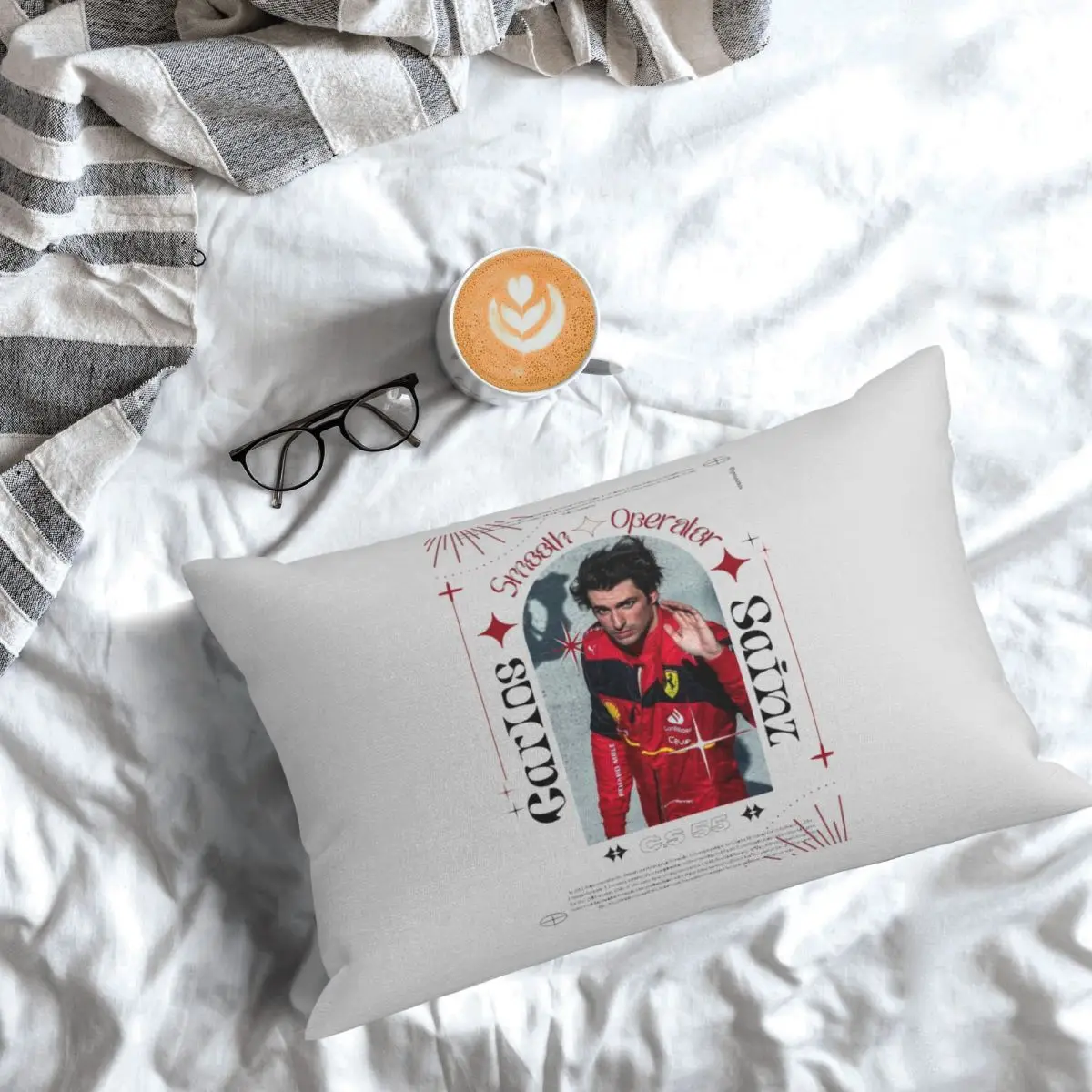 Carlos Sainz Eras Tour 2025 Rectangle Pillowcase Cushion Cover Decorative Bedroom Bed Home Comfort Throw Pillow