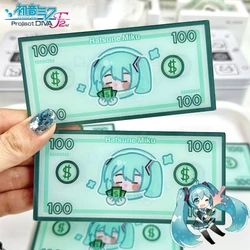 Cosplay Anime peryferia Hatsune Miku zabawna osobowość Kawaii papier akrylowy waluta dekoracja dla dzieci zabawki urodziny prezenty