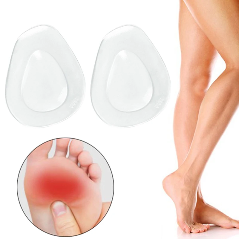 Plantilla de Gel de silicona para antepié, almohadillas ortopédicas suaves de tacón alto, protección antideslizante para los pies, alivio del dolor