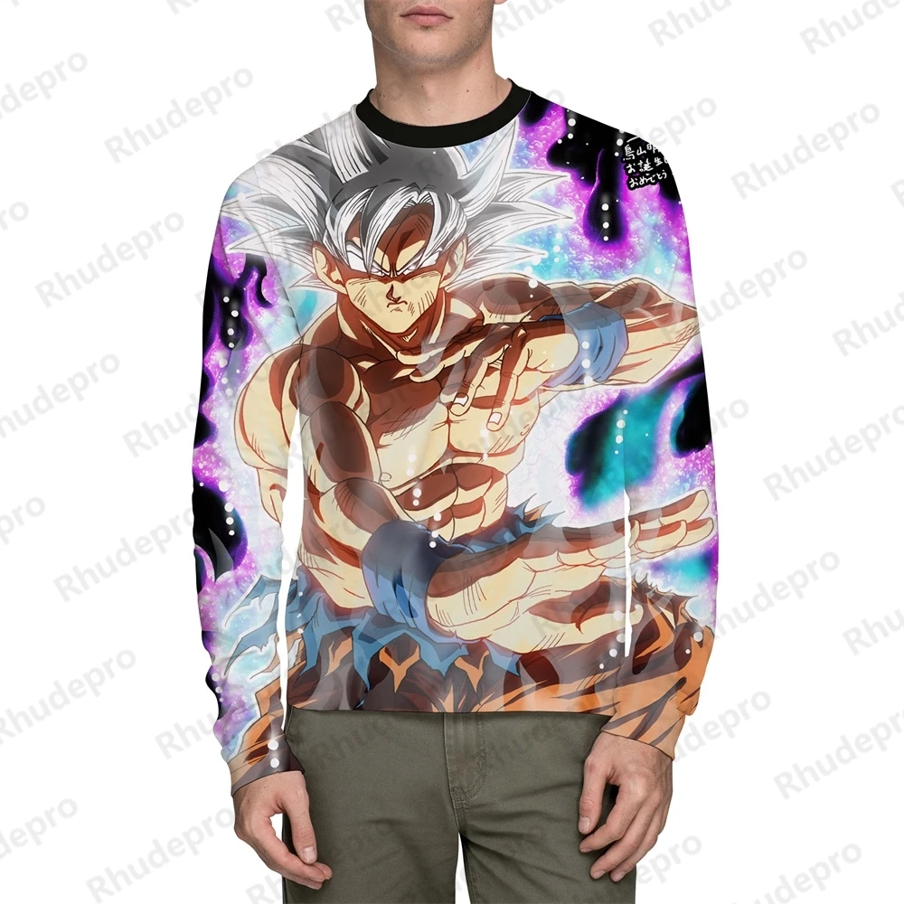 Dragon Ball Oversized Men T Shirt Men's T-shirt Trend Goku Children's Vegeta Clothing Long Sleeve 2024 Shirts 5XL Tops