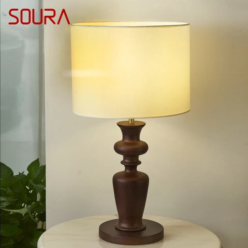 SOURA Contemporary Table Lamp Retro Creativity Living Room Study Villa Hotel Bedroom LED Bedside Desk Light