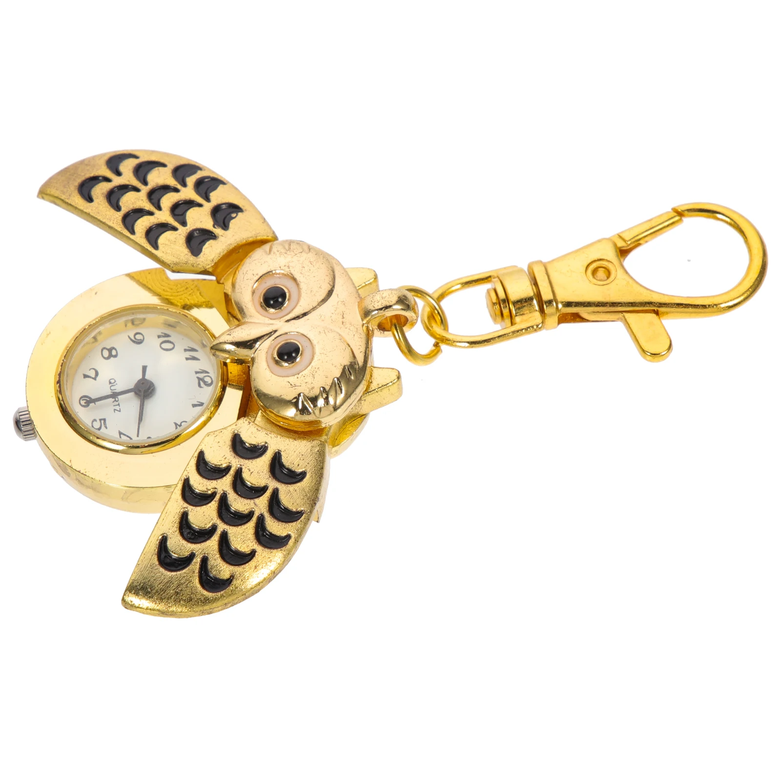 

Cartoon Pocket Watch Owl Shape Key Chain Small Ornament Pendant Kids Chains Women Decorative Watches Lightweight Durable