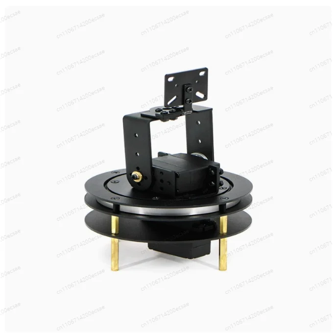 Finished 2D Electric Gimbal - 180°/270° Rotation, 20kg Torque Servo with Bearing & Bracket for Smooth Pan/Tilt Control
