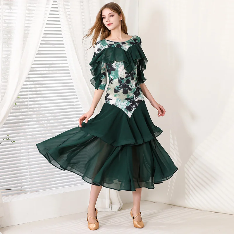 ODBD1382 ホットセール高品質パフォーマンスウェア女性用社交ダンス競技ドレス