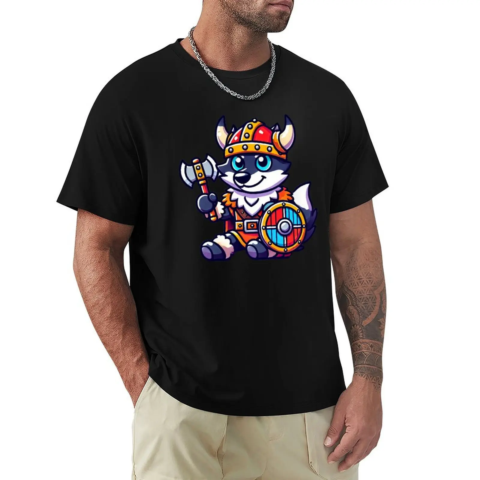 

Viking Wolf T-Shirt tshirts personalised Aesthetic clothing man t shirt cute tops mens cotton t shirts
