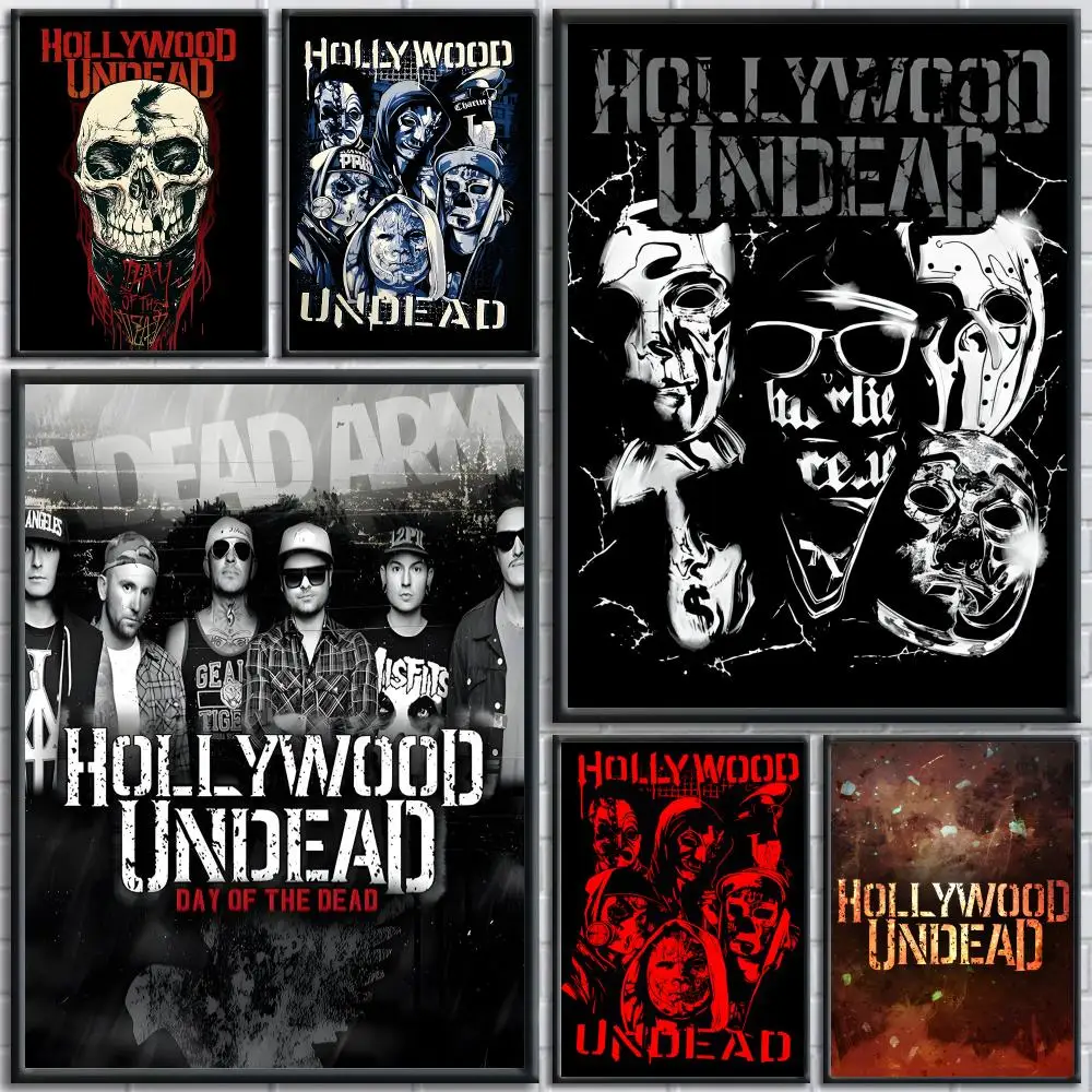 Hollywood-Undead band Poster Modern Aesthetic Wall Art Print Minimalist Poster Bedroom Living Room Home Decor Gift