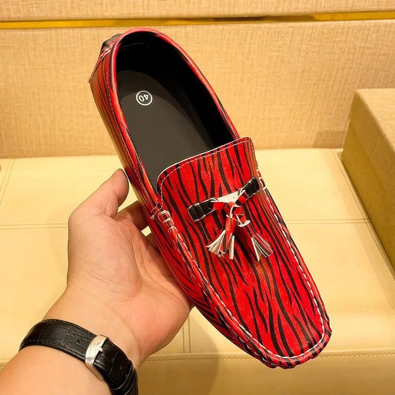 

MAEDEF Leather Shoes Men Plus Size 38-48 Wedding Shoe Man Loafers Moccasins Breathable Lazy Loafer Driving Shoes Male Flat Shoe