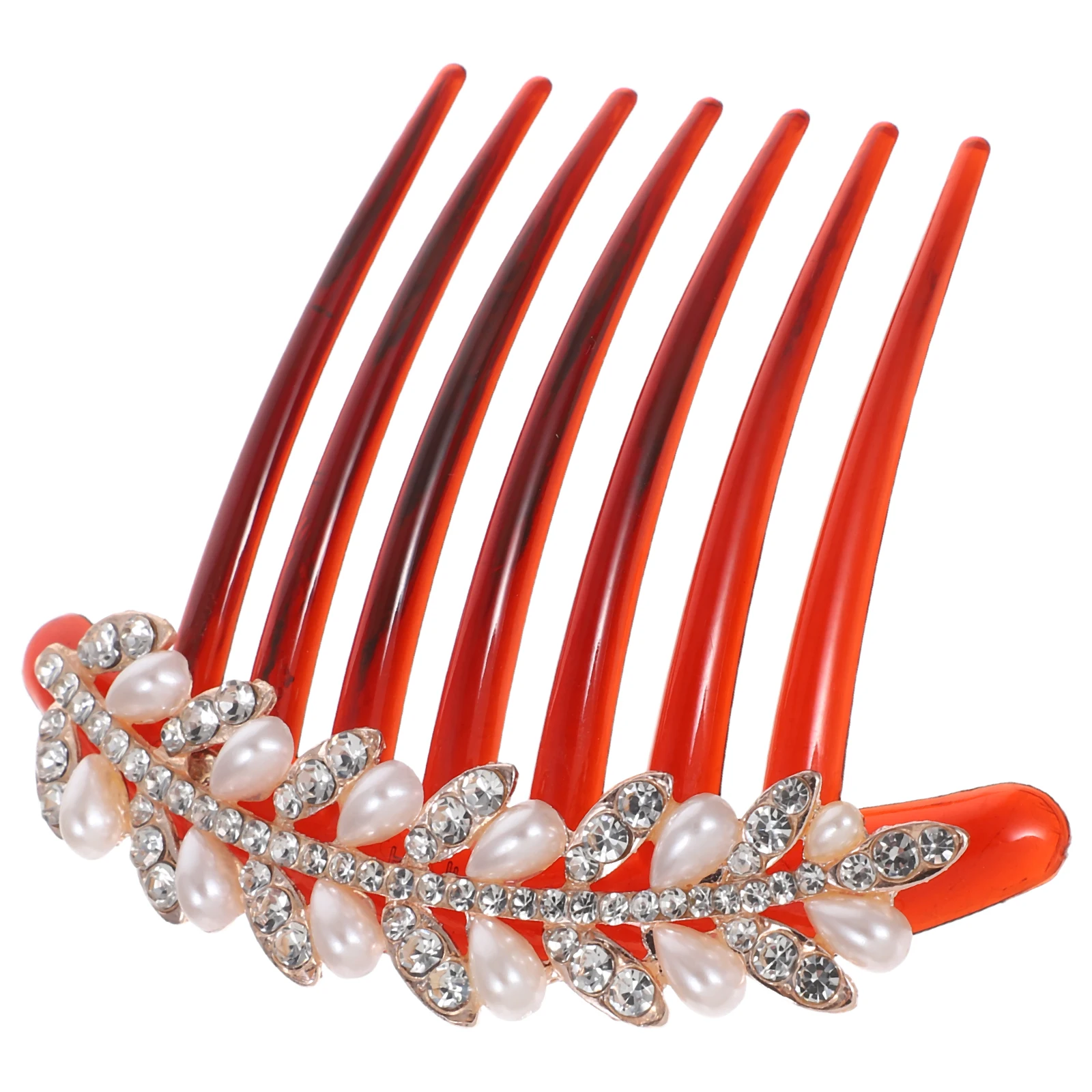 

Wedding Pearl Rhinestone Hair Comb Vintage Bride Headpiece Decorative Clip for Women Elegant Formal Bridal Accessory