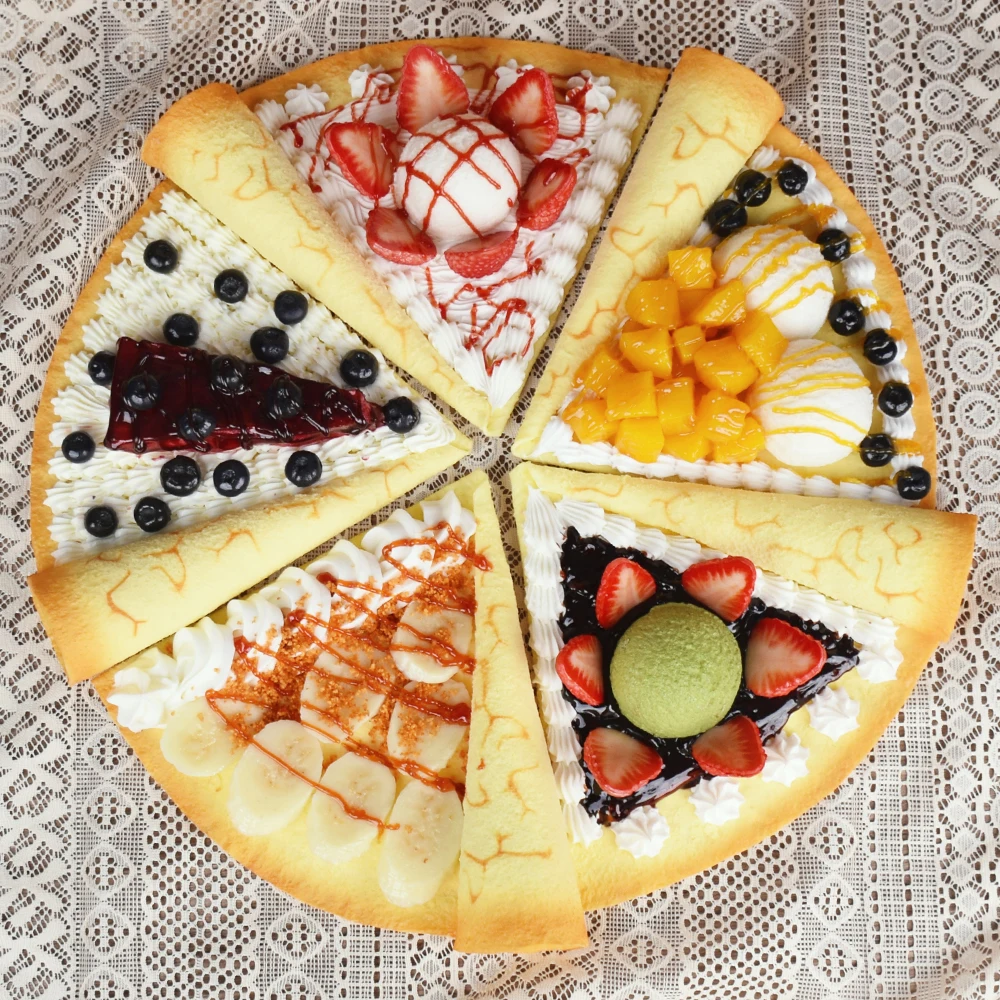 1pc Realistic Artificial Simulation Fake Crepe Cone Food Model Pancake Shop Decorations Different Styles to Choose from Cake
