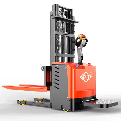 1 Ton 2.5m Forklift Lift Battery Batteries Stacker Seri Electr Lifting Stacker Full Electric Pallet Stacker