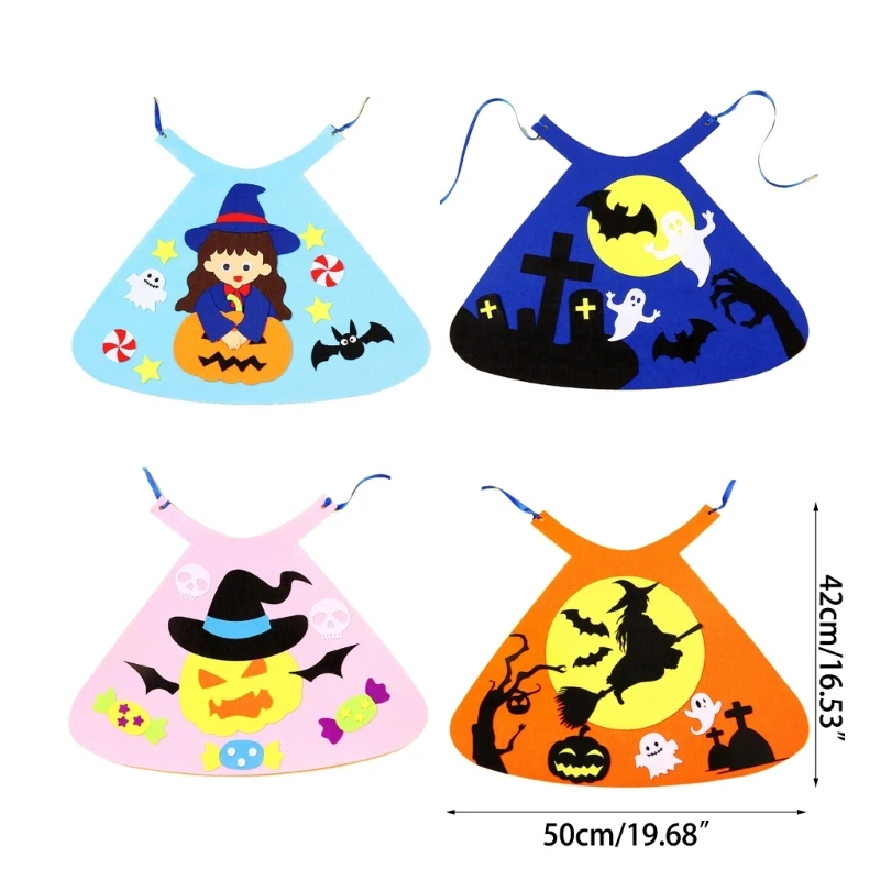 Kids Halloween Costume DIY Cape Kits Craft Toy Kindergarten Handmade Materials Toddler Art Toy Stage Performance Props P31B