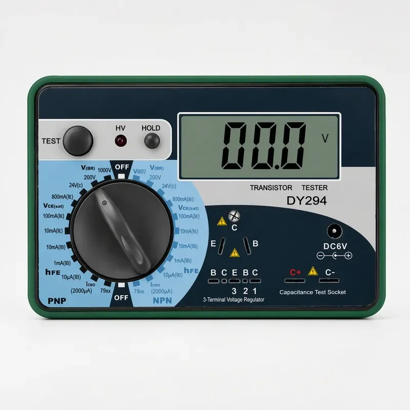 Digital Transistor Analyzer Tester Semiconductor Diode Triode Reverse AC DC Voltage Capacitance FET Meter Component Checker