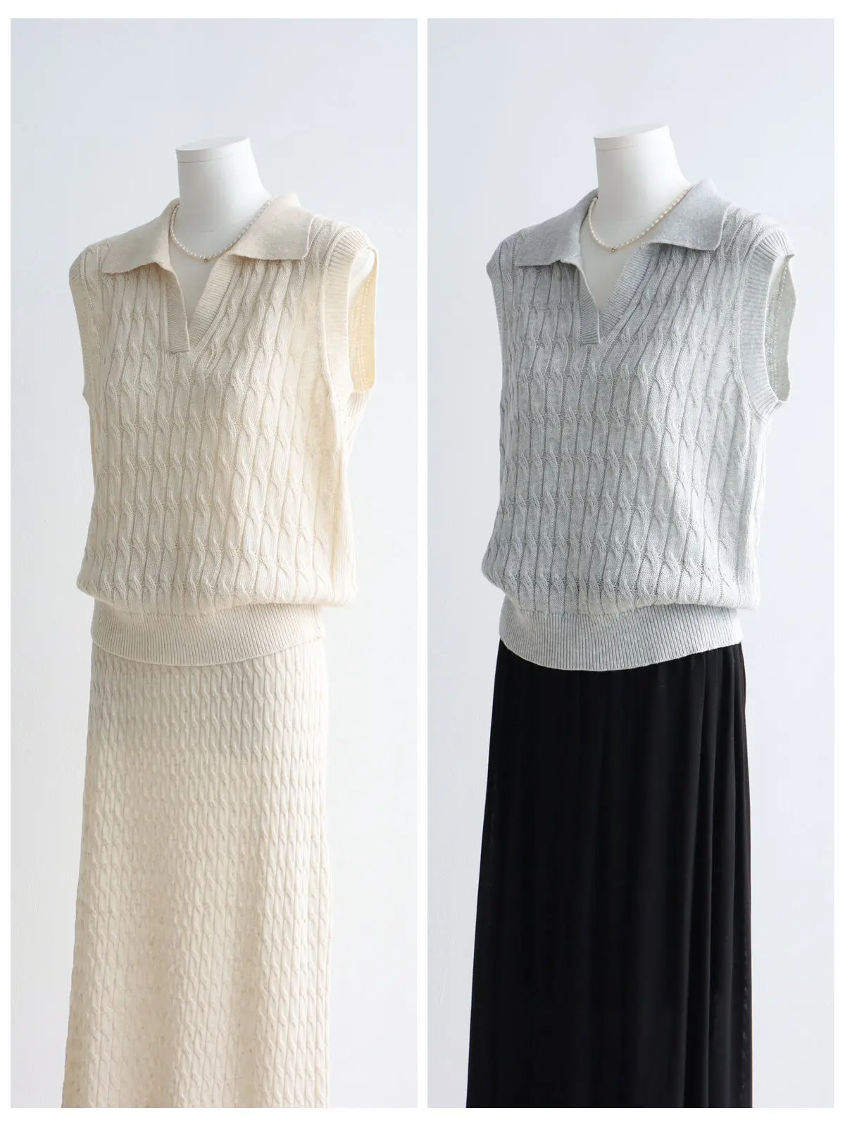 Dave&di Sleeveless Knitted Shirt Linen Lapel Vest For Spring And Summer Commuting Temperament Top Pullover 4