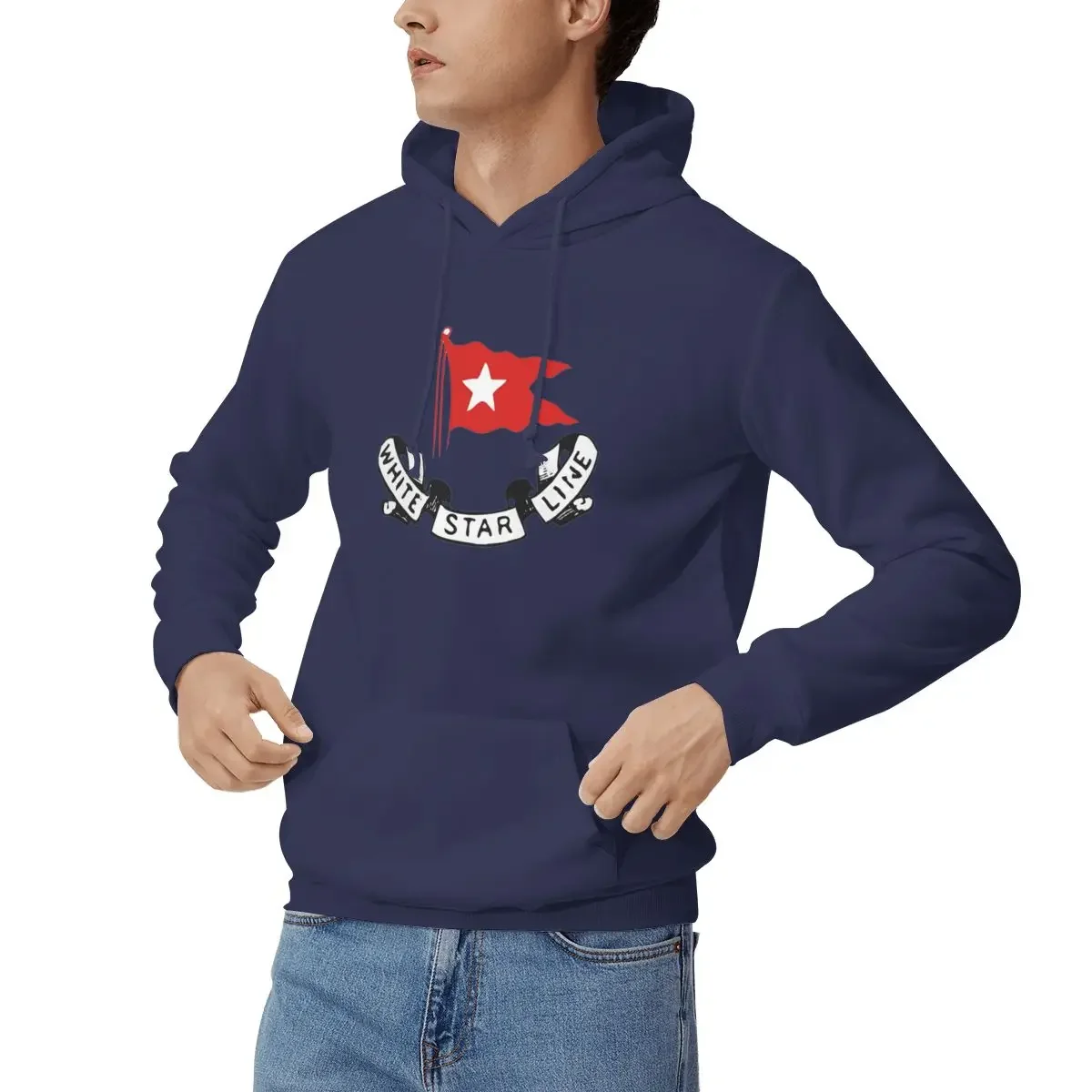 Titanic White Star Line-Red Flag With Star Logo Hoodies Men Women Pullover Sweatshirt Long Sleeve Streetwear Autumn Winter