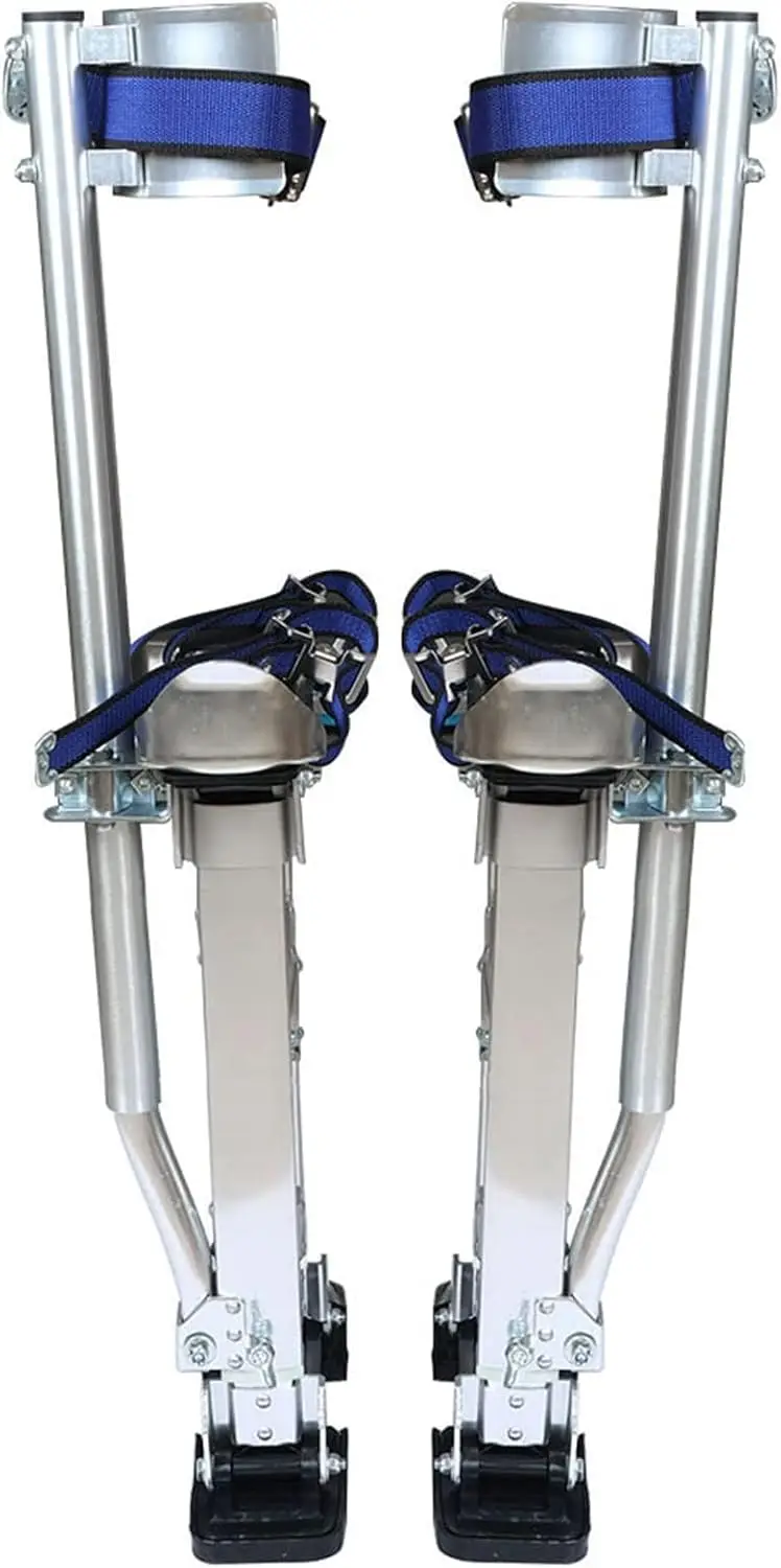 24-40 Inch Drywall Stilts Grade Adjustable Auminum Tool Stilt for Painting or Cleaning - Silver