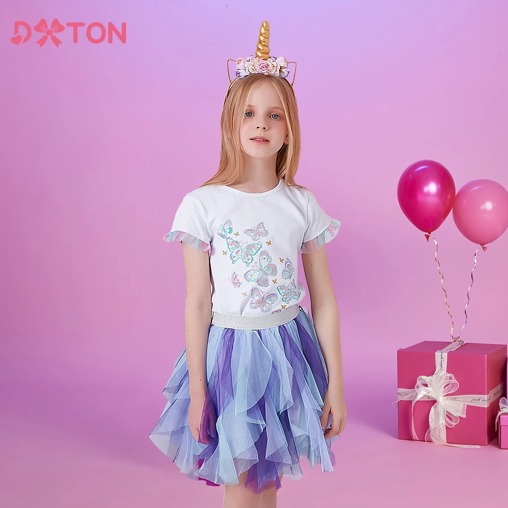 Dxton Mädchen unregelmäßige Röcke Farbe passende Tüll Prinzessin Tutu Rock für Mädchen Ballett Pettis kirts Kinder tanzen Rock Kleidung