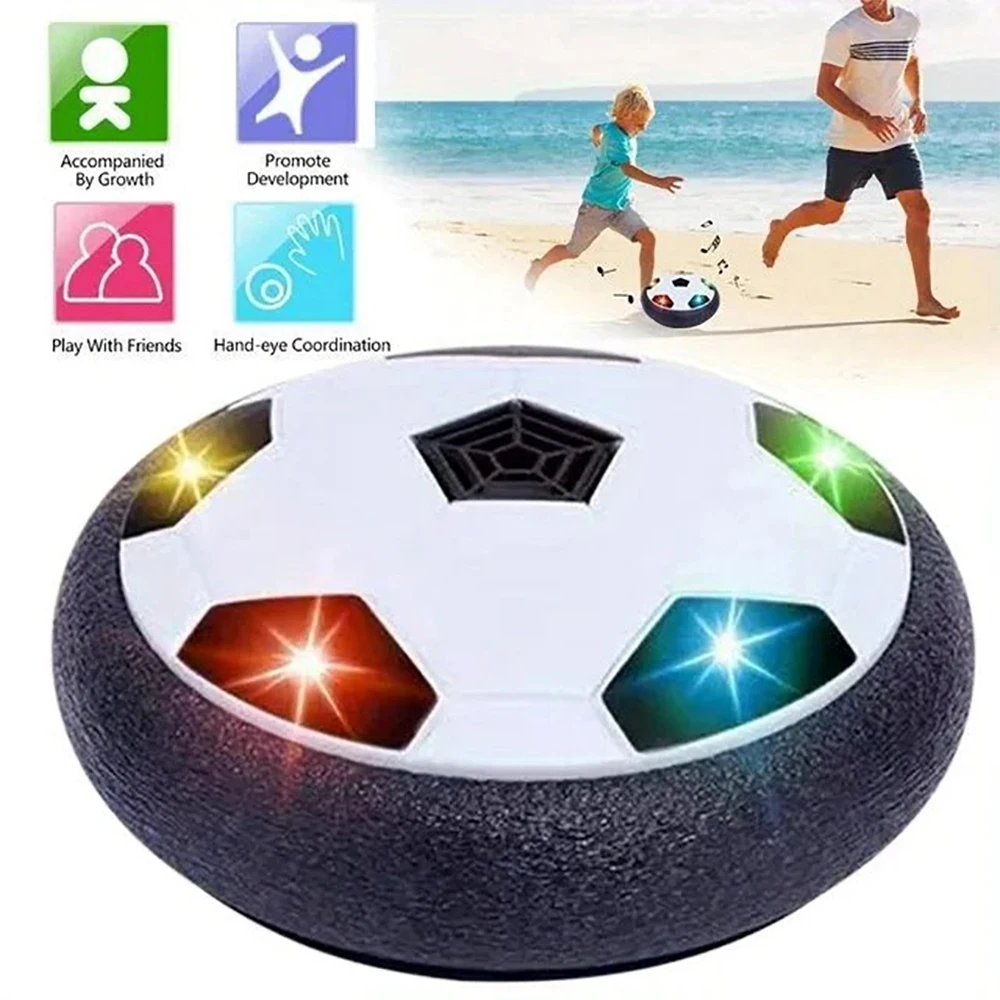 Hover bola de futebol brinquedos para crianças futebol flutuante elétrico com luz led música bola de futebol jogo ao ar livre brinquedos interativos