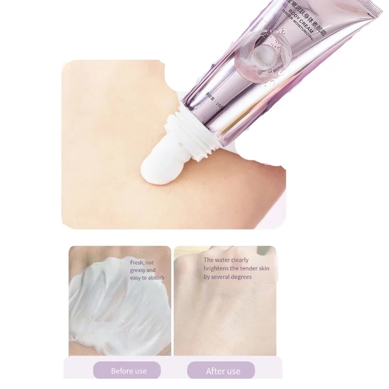 Crème hydratante et éclaircissante pour le maquillage du corps, 100g, émulsion Linge, correcteur de peau, nicotinamide, reétiquettes, sans gras