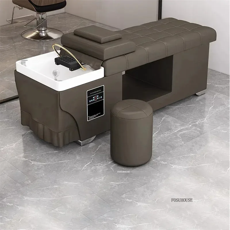 Head Therapy Shampoo Bed Salon Furniture Barber Shop Dedicated Full Lying Shampoo Chair Hair Salon Head Spa Equipment