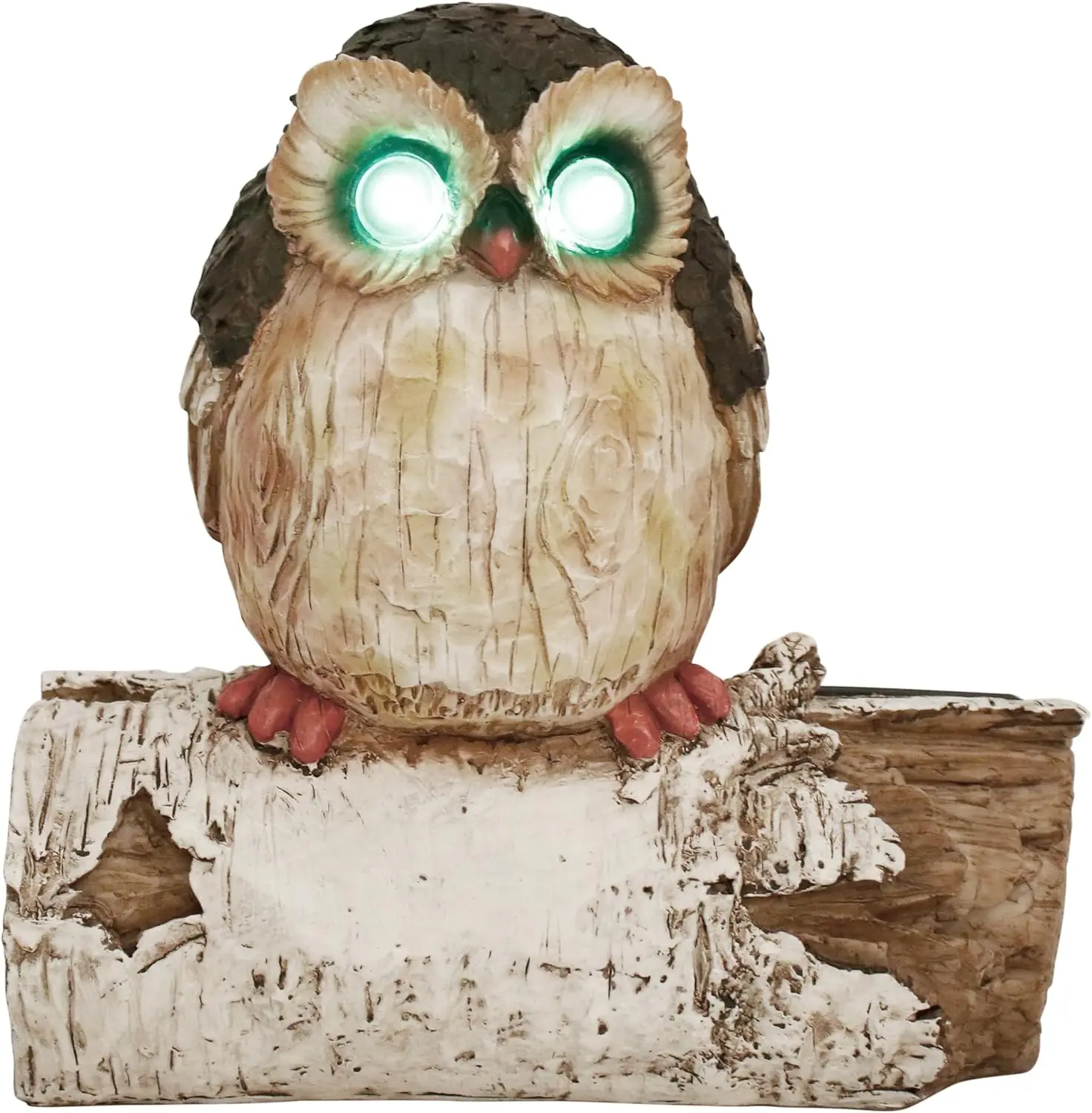 Owl Statues Tree Sculptures Outdoor Garden Decors, Solar Light Owl Tree Huggers for Garden Backyard Outdoors, Eyes Glow at Night