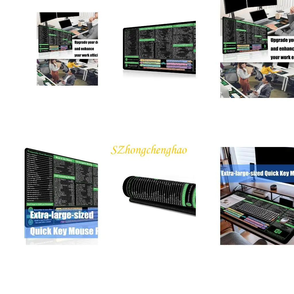 

Desk Pad with Excels Word Function Providing Spacious and Waterproof Surfaces for Office and Gaming 601D