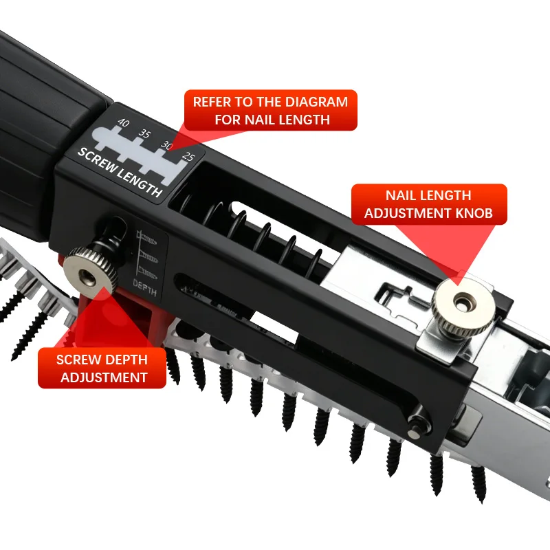 Automatische kettingspijkerpistool Adapter Schroefpistool voor elektrische boormachine Houtbewerkingsgereedschap Draadloze boormachine-opzetstuk