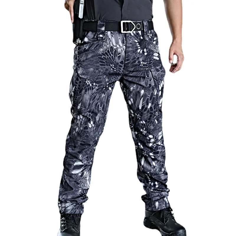 Pantalones militares de felpa para hombre