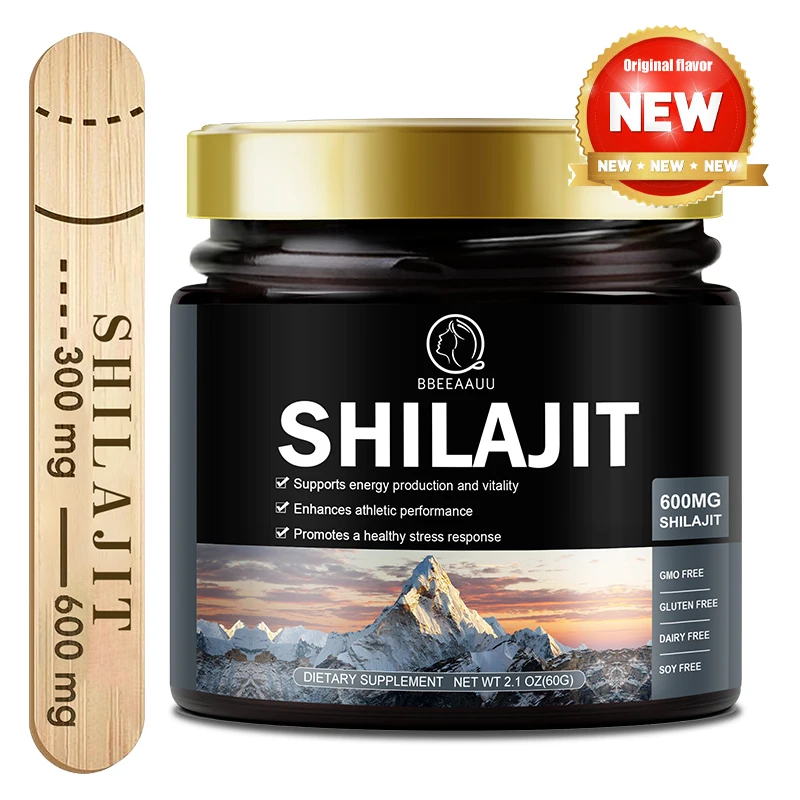 BBEEAAUU 100% Shilajits Original Pure Shilajit Resin Supplement with Fulvic Acid and 85+Trace Minerals for Overall Health