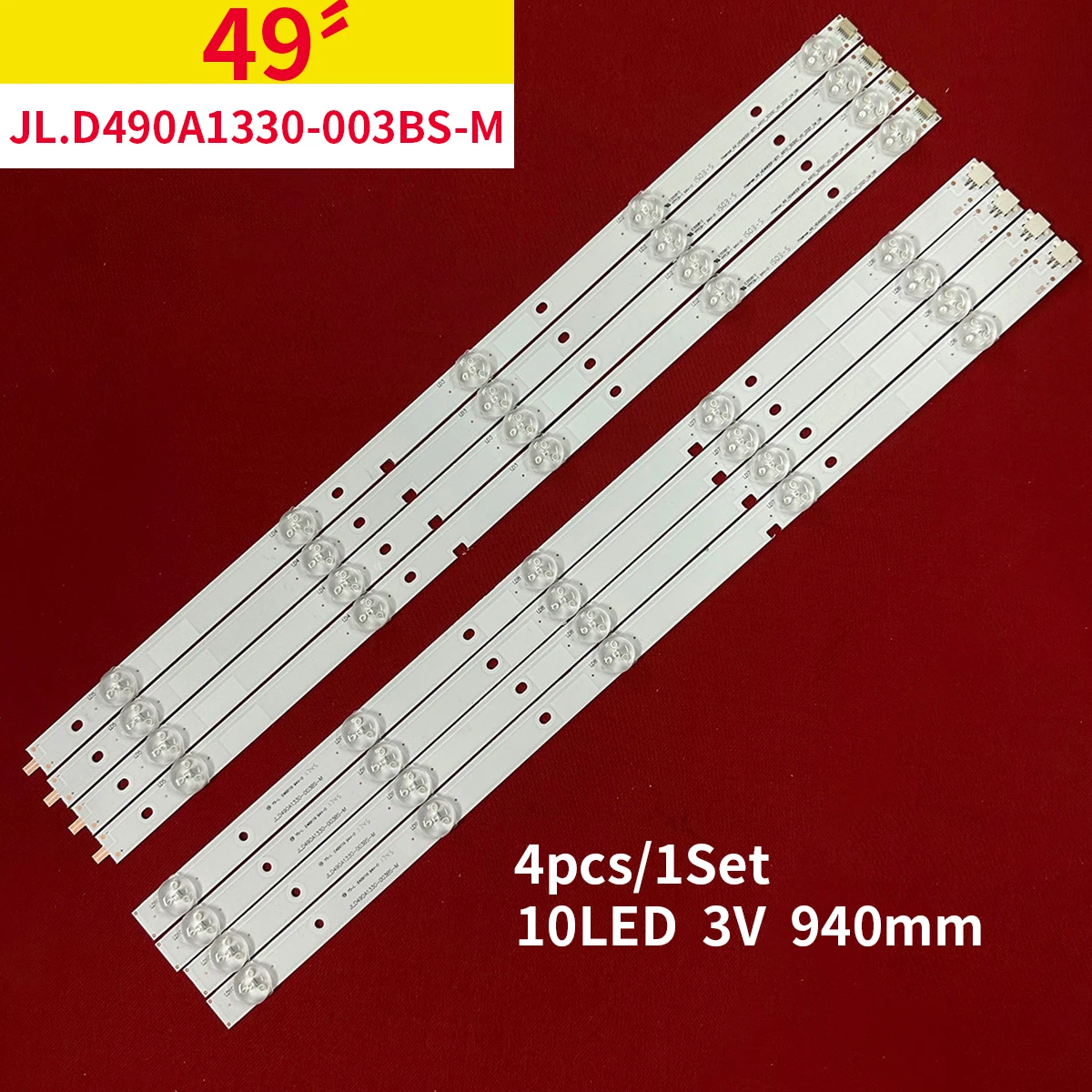 

LED Backlight strip 10 lamp For Hisense 49'' TV JL.D490A1330-003BS-M H49M2600 H49M2100 H49M2600LED49H3000 LED49K300U JHD490N2F81