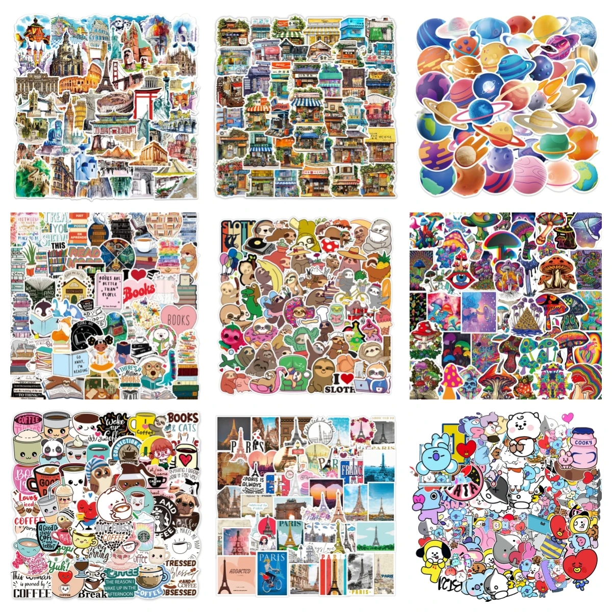 10/30/50PCS New Fresh Landscape Stickers Series Creative Graffiti Suitcase Laptop Helmet Refrigerator Phone Decoration Wholesale