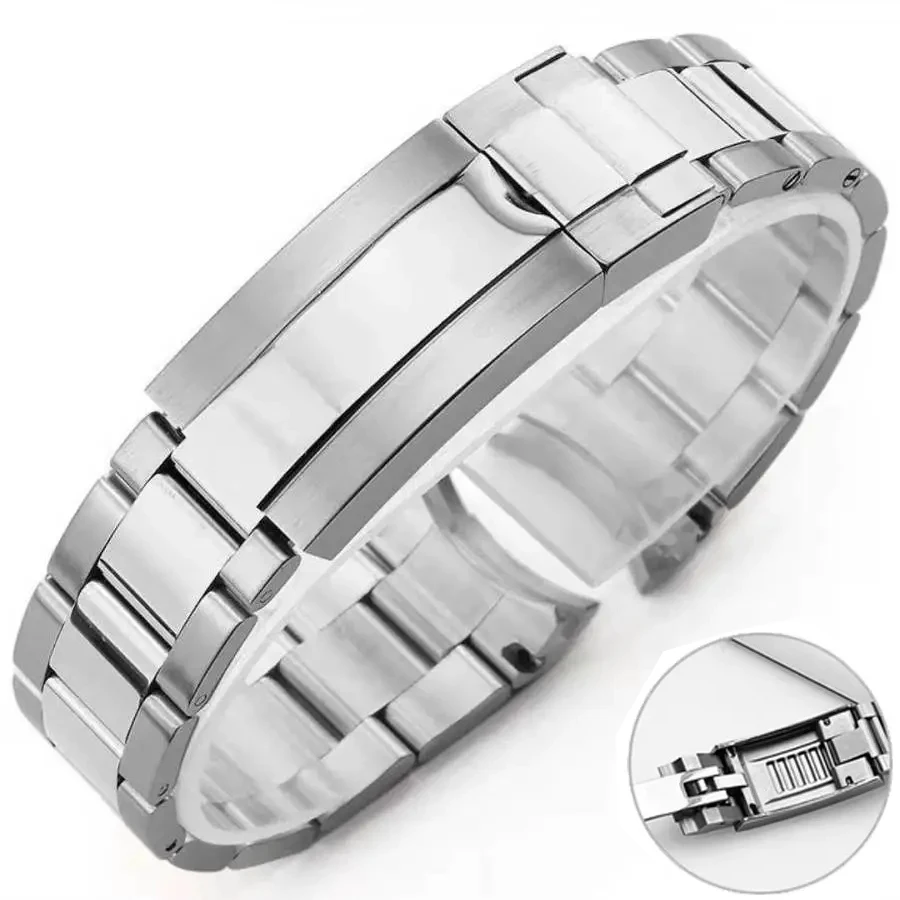 

For Rolex SUBMARINER DAYTONA Yacht-Master GMT Watch Band Strap glidelock Clasp 904 Steel Watch Bracelet Watchbands 20mm 21mm