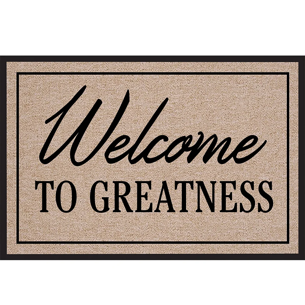 

Doormat Welcome To Greatness Welcome Door Mat, 18 x 30 inch Home Porch Decor Doormat, Farmhouse Entrance Rug for Bedroom