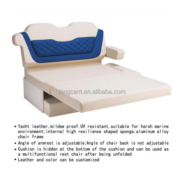 Siedzisko do łodzi morskiej Luksusowe dostosuj kolor Jacht Łódź Podwójna ławka Siedzisko morskie Sofa składana Ławka