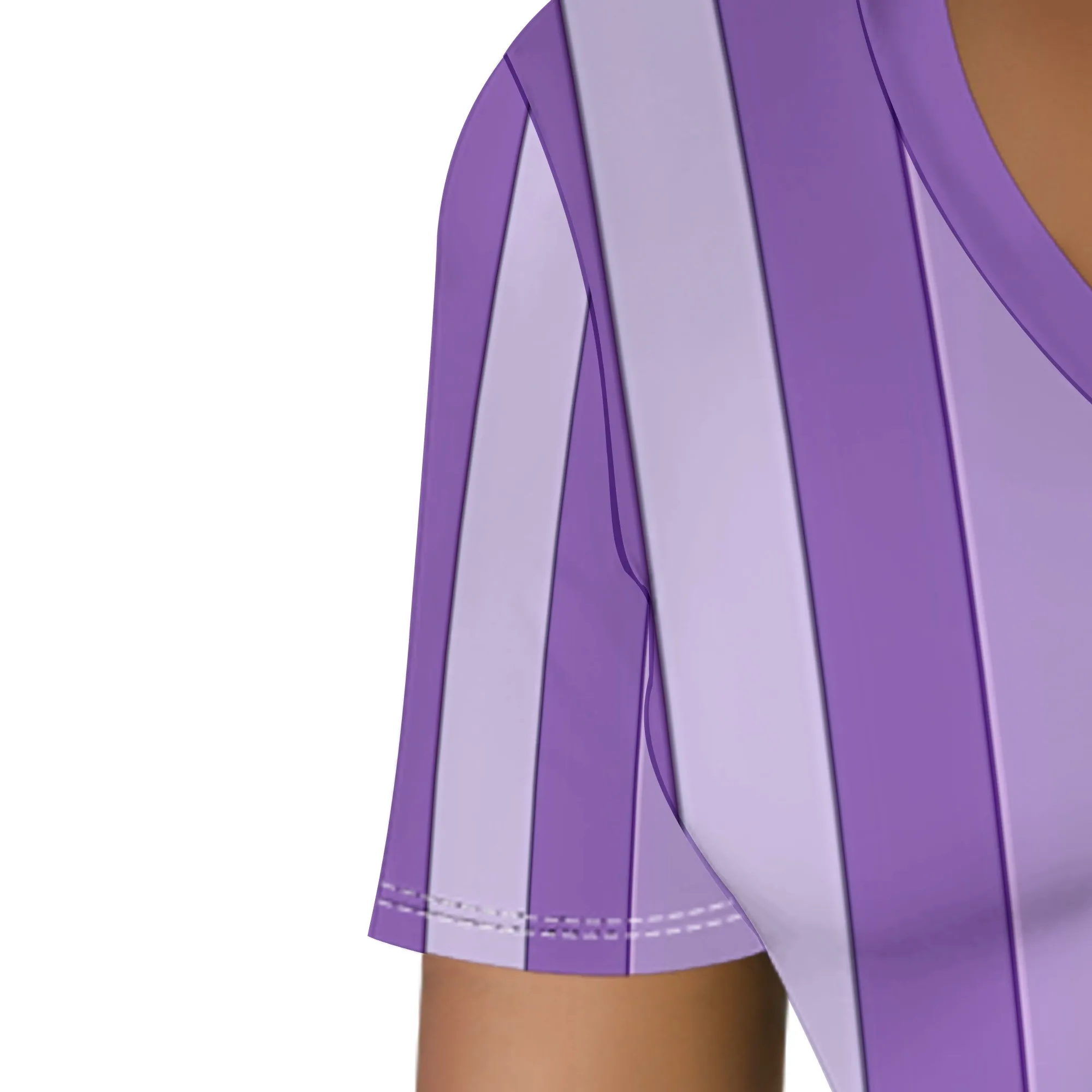 Nupusa paarse streep grote strik print jurk voor dames normale maat casual bodycon maxi-jurk met ronde hals en korte mouwen