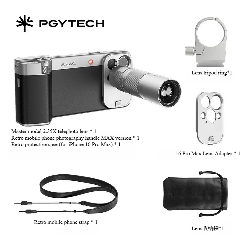 

Convert mobile phone to DSLR camera, suitable for Apple 17, telephoto and wide-angle photography module