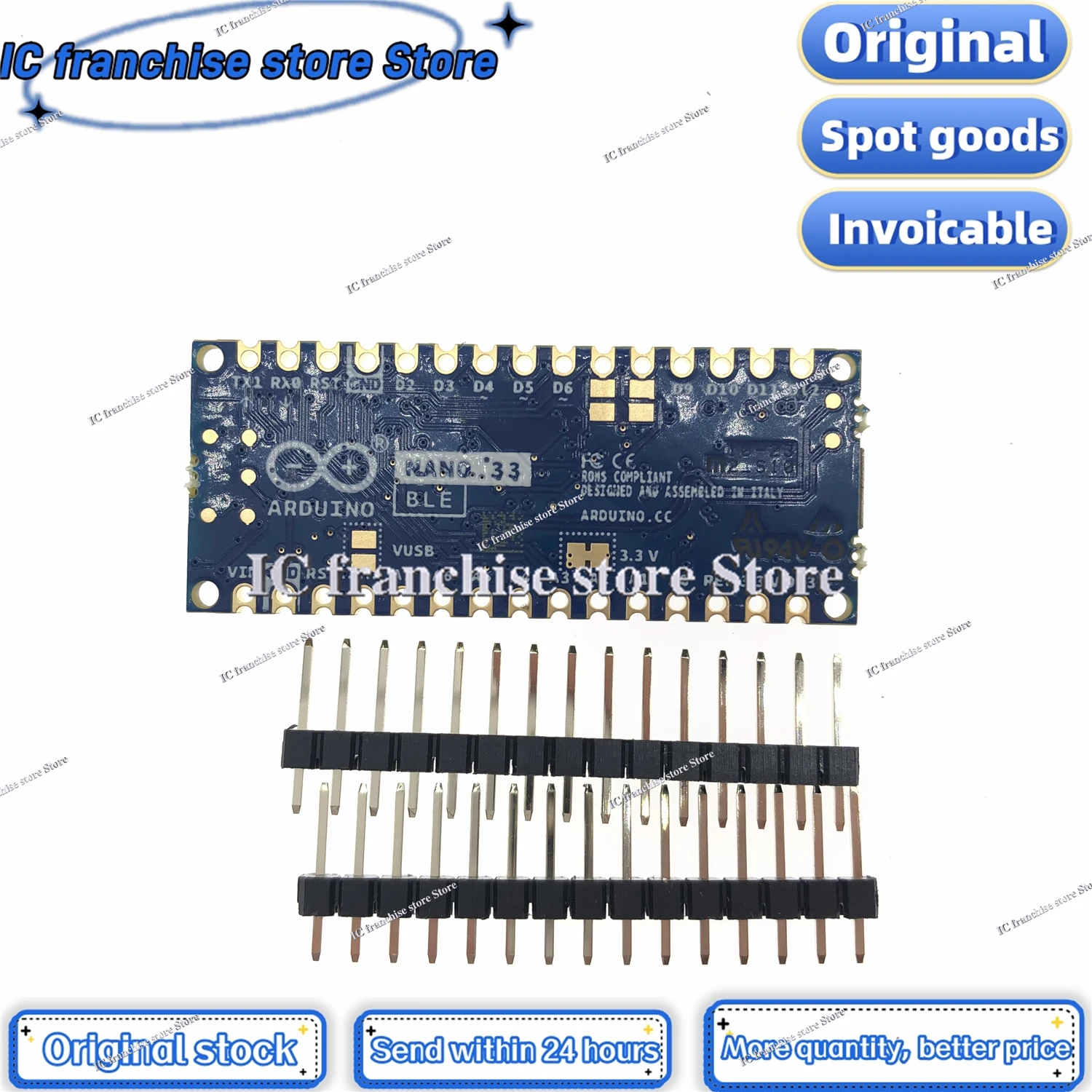 1PCS//LOT Arduino Nano 33 BLE ABX00030 Bluetooth LSM9DS1 100% Original stock